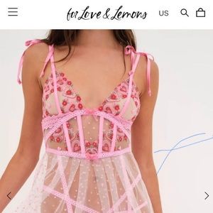 For Love and Lemons Whimsical Slip Dress
